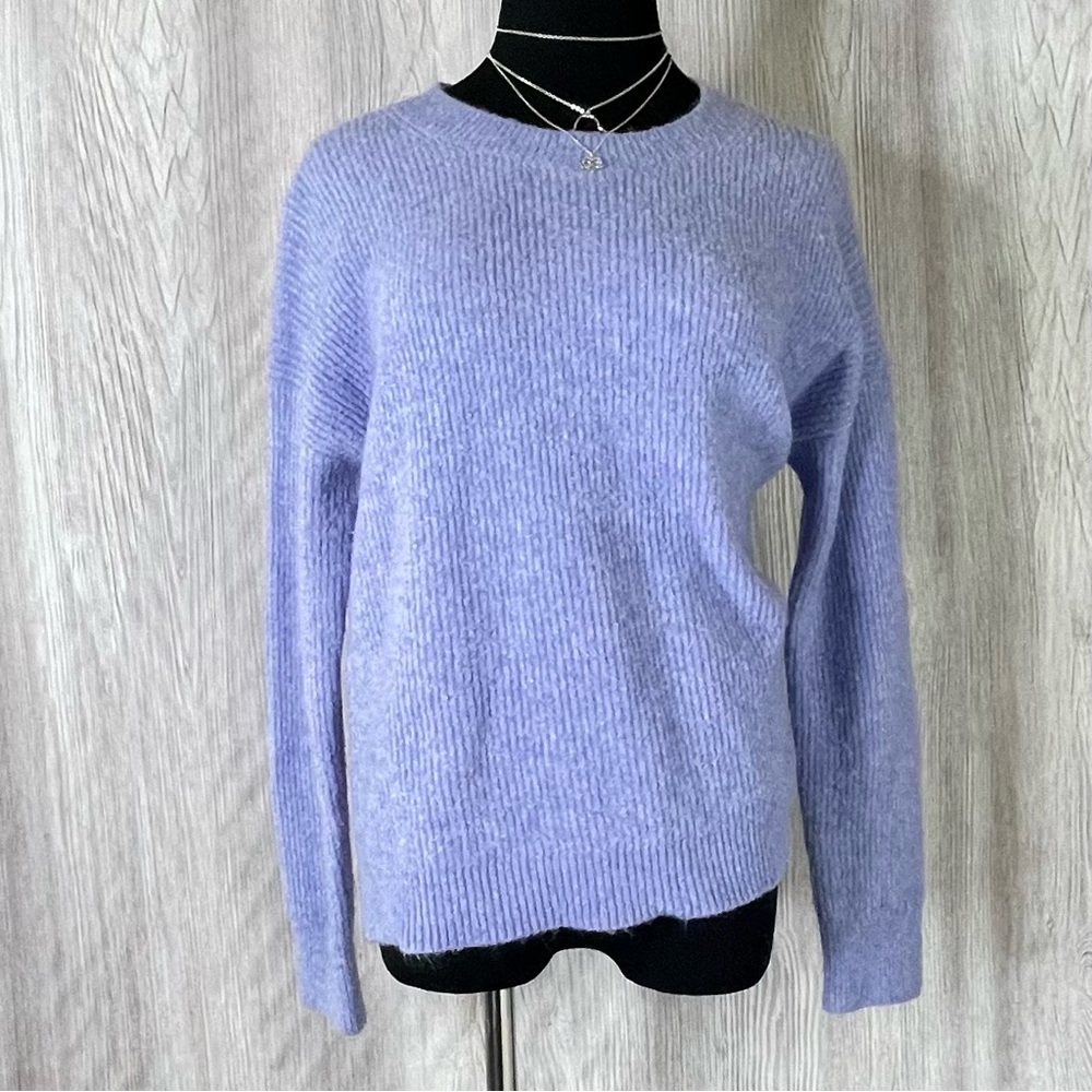 J.Crew Oversized Ribbed Crewneck Sweater - Lavender - Size Small